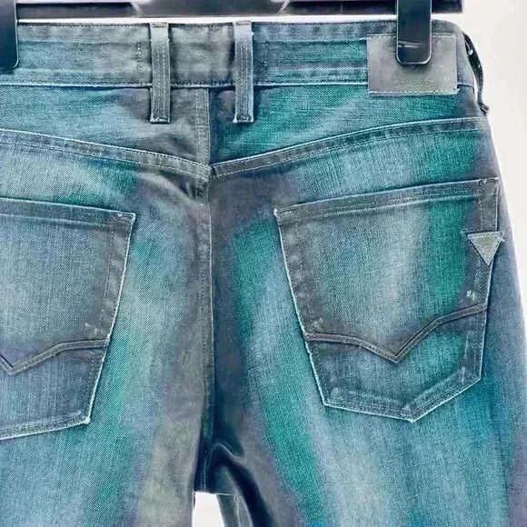 GUESS JEANS, BLUE/BLACK, SIZE: 33/32, NWOT/NEVER WORN - Picture 7 of 11